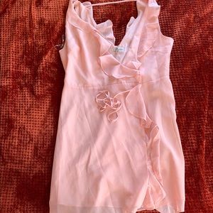 Peach Charlotte Russe Wrap Dress